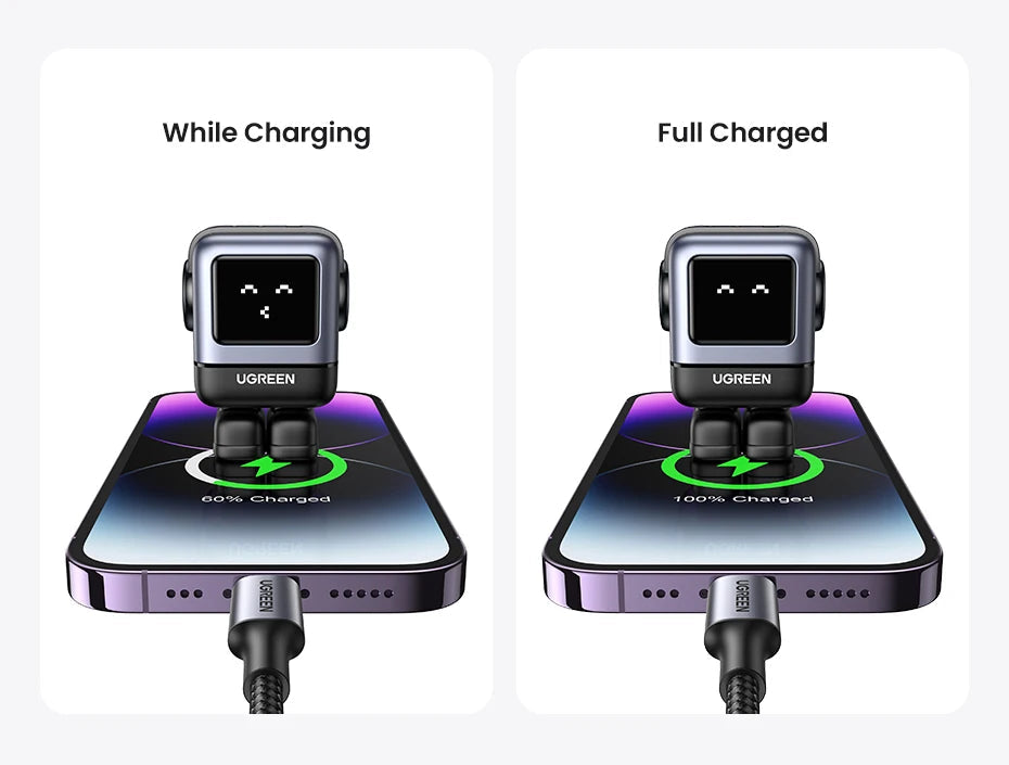 【US Plug】UGREEN 65W 30W GaN Charger Robot Design PD3.0 Fast Charger QC4.0 3.0 PPS for iPhone 17 16 15 Pro Macbook Laptop Table easy-shop-bay