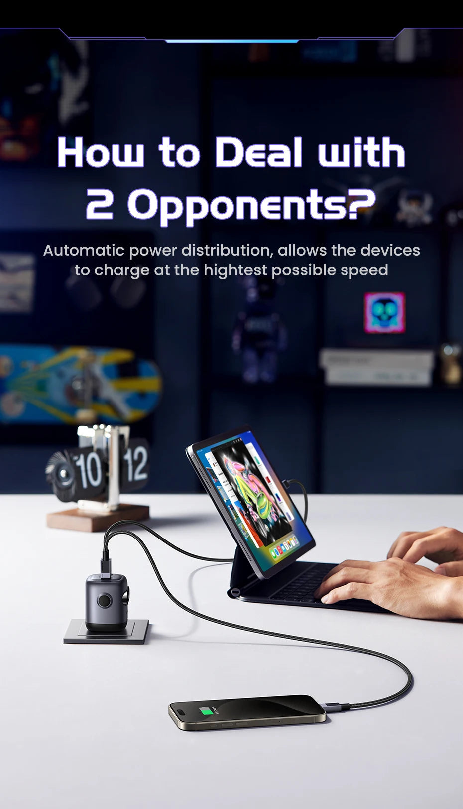 【US Plug】UGREEN 65W 30W GaN Charger Robot Design QC4.0 3.0 PPS for iPhone 17 16 15 Pro Macbook Laptops Tablet PD3.0 Fast Charg easy-shop-bay