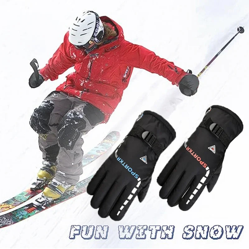 Winter Cycling Gloves Waterproof Antislip Outdoor Sports Ski Cycling Motocycle Warm Gloves Unisex Moto Equipments Accessories easy-shop-bay