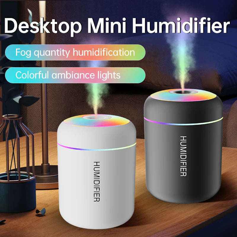 180ML Mini Air Humidifier USB Electric Aroma Diffuser Essential Oil Purifier Aromatherapy Mist Maker Lights For Car Home Bedroom easy-shop-bay