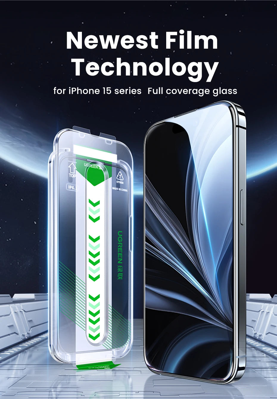 UGREEN Dust-free Screen Protector For iPhone 16 Pro Max Tempered Glass For iPhone 16 Pro Screen Protectors 15Pro Plus Film easy-shop-bay