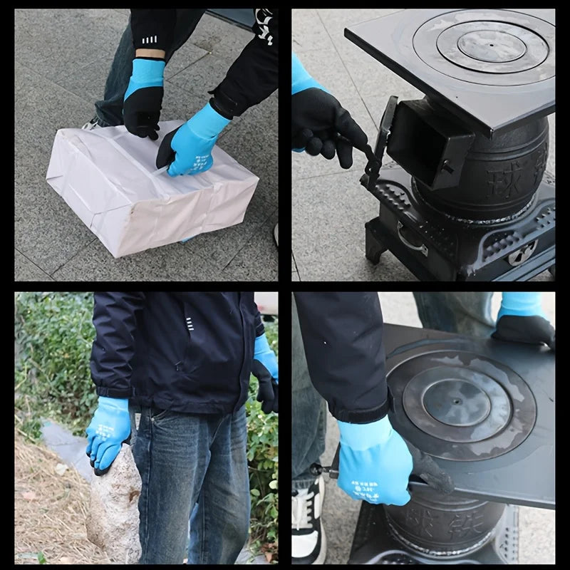 1 pair of men's cold and waterproof winter work gloves, warm and durable mechanical gloves, suitable for cold weather easy-shop-bay