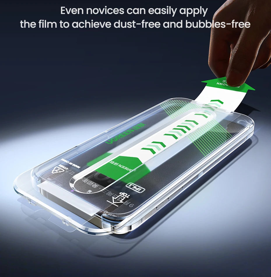 UGREEN Dust-free Screen Protector For iPhone 16 Pro Max Tempered Glass For iPhone 16 Pro Screen Protectors 15Pro Plus Film easy-shop-bay