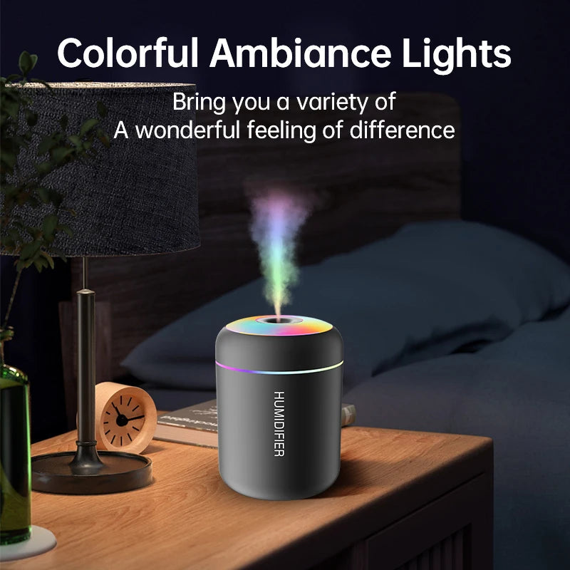 180ML Mini Air Humidifier USB Electric Aroma Diffuser Essential Oil Purifier Aromatherapy Mist Maker Lights For Car Home Bedroom easy-shop-bay