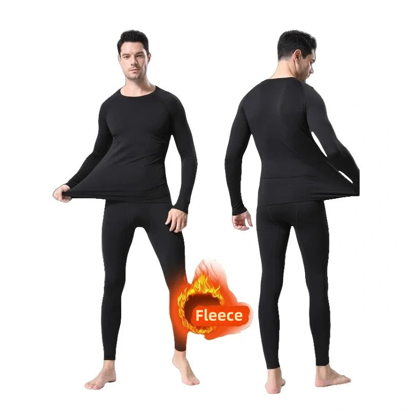Winter Men Thermal Underwear Man Fleece Leggings Tights Warm Long Pants Thermo Compression Pants Bottoms Tights Men Clothes 3XL easy-shop-bay