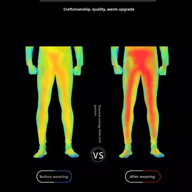 Winter Men Thermal Underwear Man Fleece Leggings Tights Warm Long Pants Thermo Compression Pants Bottoms Tights Men Clothes 3XL easy-shop-bay