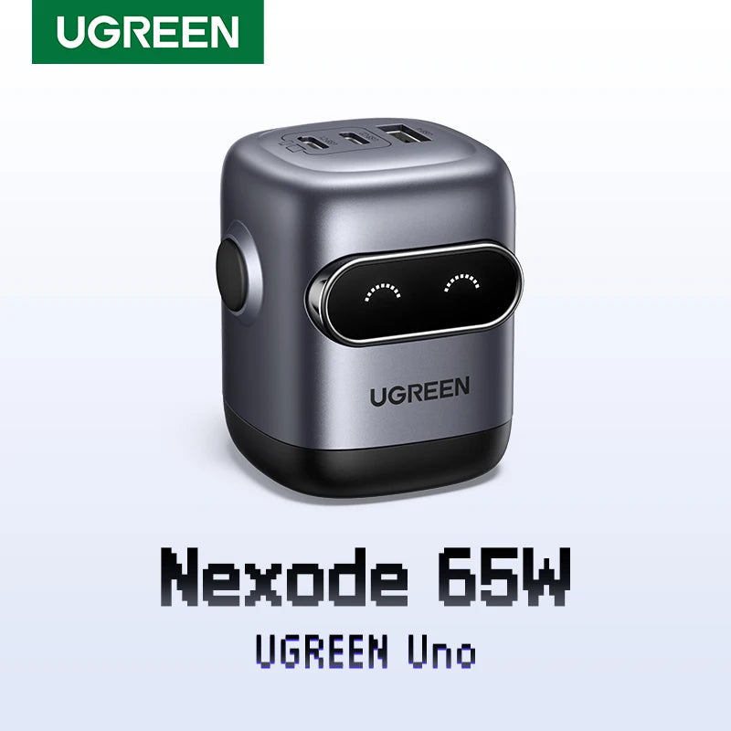 【US Plug】UGREEN 65W 30W GaN Charger Robot Design QC4.0 3.0 PPS for iPhone 17 16 15 Pro Macbook Laptops Tablet PD3.0 Fast Charg easy-shop-bay