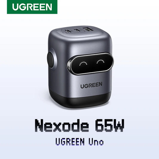 【US Plug】UGREEN 65W 30W GaN Charger Robot Design QC4.0 3.0 PPS for iPhone 17 16 15 Pro Macbook Laptops Tablet PD3.0 Fast Charg easy-shop-bay