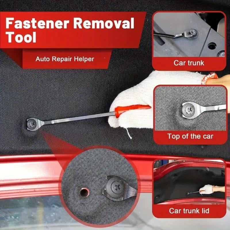 3 Pcs Auto Clip Pliers Set & Fastener Remover Car Trim Rivet Removal Pry Tool Repair Kit with Storage Bag for Automotive Door Panel
