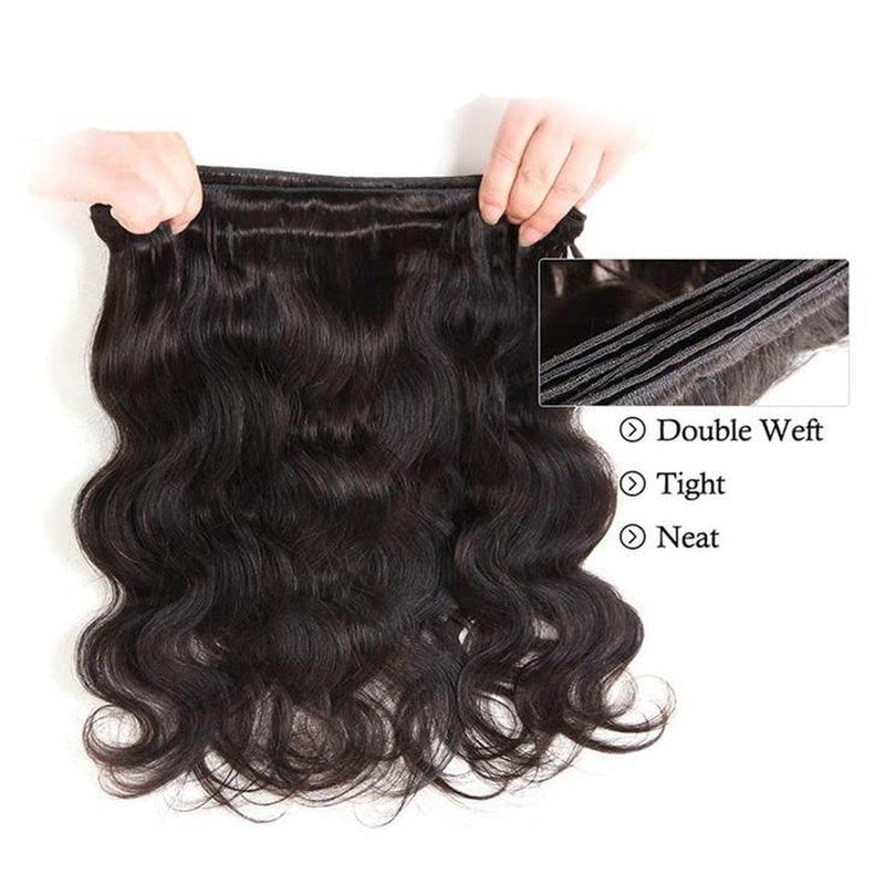 Body Wave Human Hair Bundles 24 32 34 Inch 12A Body Wave Bundles Unprocessed Brazilian Virgin Hair 3 Bundles Human Hair Deals Real Human Hair Natural Black Colo for Woman