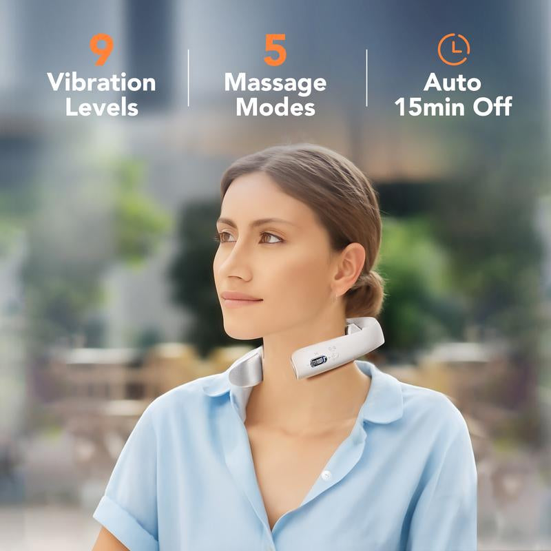 SKG Neck Massager with Heat, Electric Red Light Pulse Vibration Traction Neck Massager for Deep Tissue Pain Relief, Portable 4D Massager, Neck Relaxer,K5-3 PRO