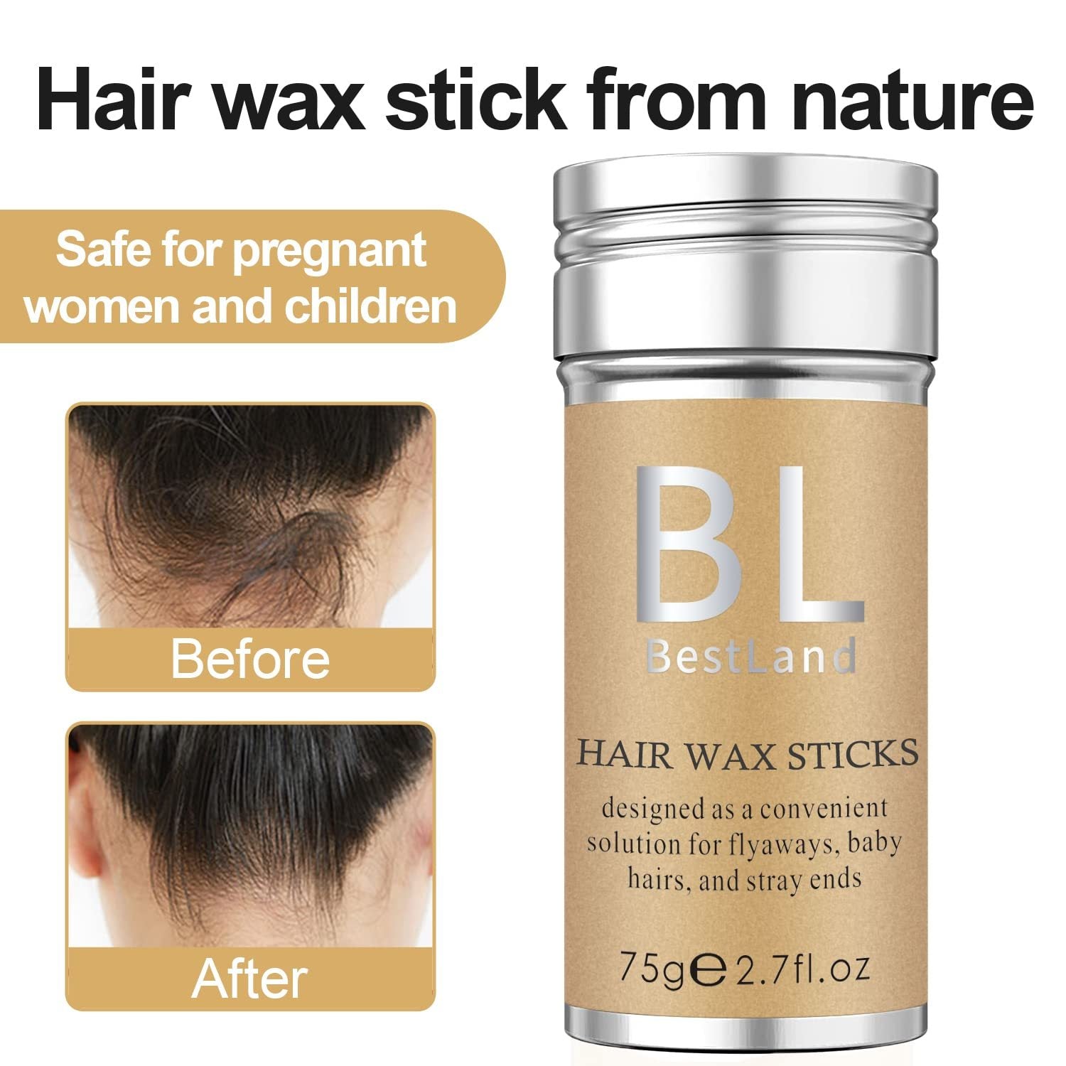 Hair Wax Stick, Flyaways Hair Styling Wax for Edge Control and Taming Youngsters' Hair easy-shop-bay