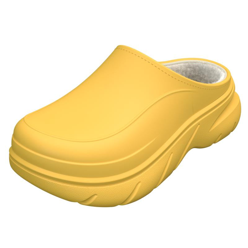 YASSIA Unisex Waterproof Fleece Lined Clogs Outdoor Non-Slip Slipper for Winter EVA Shell Cozy Walking Shoes on Cloud Women'S Shoes