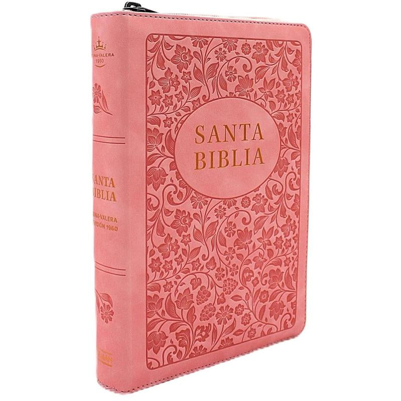 Biblia Para Mujeres Reina Valera 1960 Letra Grande De 12 Puntos Rosada Tamano Manual Con Cierre Y Indice Semil Piel Edicion Limitada Mas La Palabra Del Dios Permanece