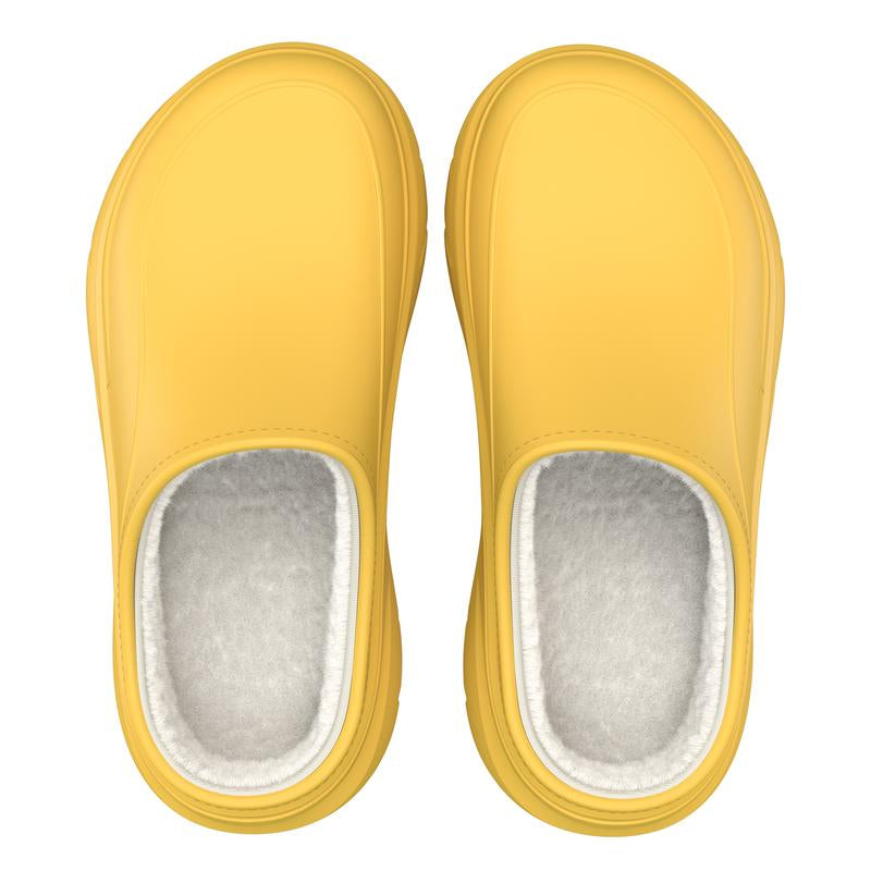 YASSIA Unisex Waterproof Fleece Lined Clogs Outdoor Non-Slip Slipper for Winter EVA Shell Cozy Walking Shoes on Cloud Women'S Shoes