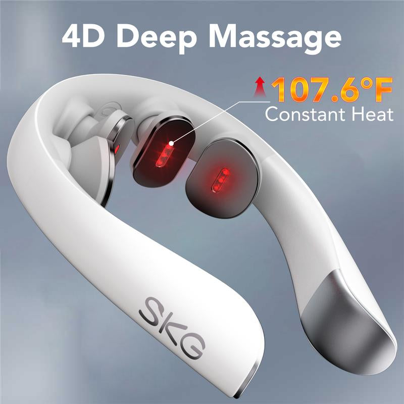 SKG Neck Massager with Heat, Electric Red Light Pulse Vibration Traction Neck Massager for Deep Tissue Pain Relief, Portable 4D Massager, Neck Relaxer,K5-3 PRO