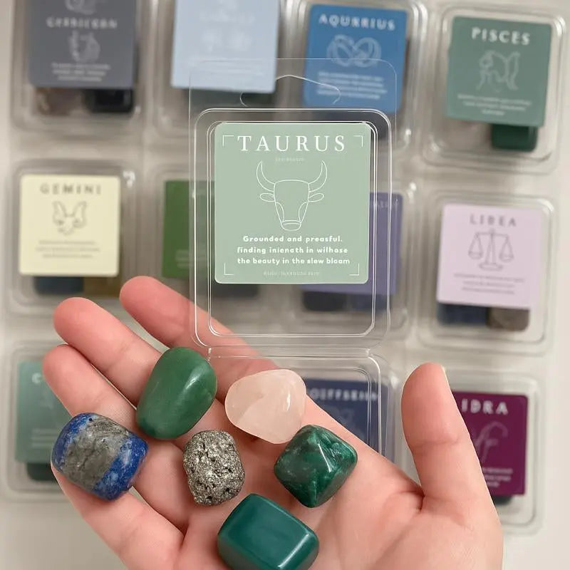 Zodiac Crystal Collection: Six Intuitively Selected Crystals for Your Astrological Sign with a Mini Guide and Grounding Ritual for Enhanced Courage and Clarity
