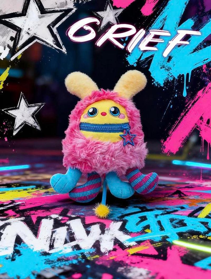 Nomster-Nom Bad Mood Sound Plush Keychain Blind Box – Cute & Fun Collectible with Unique Sounds, Perfect Gift for Plush Lovers