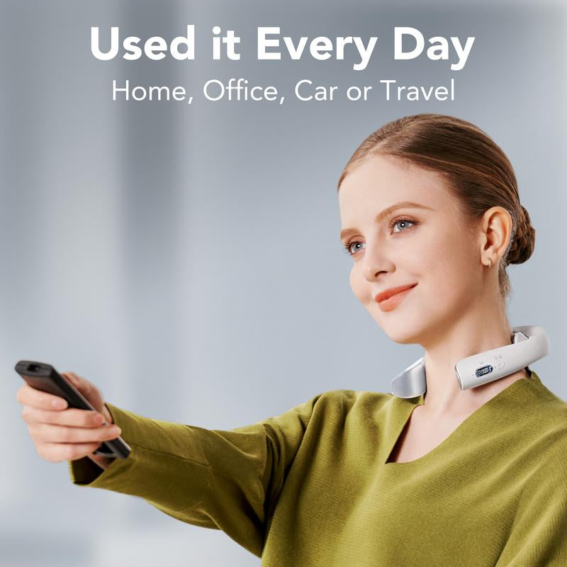 SKG Neck Massager with Heat, Electric Red Light Pulse Vibration Traction Neck Massager for Deep Tissue Pain Relief, Portable 4D Massager, Neck Relaxer,K5-3 PRO