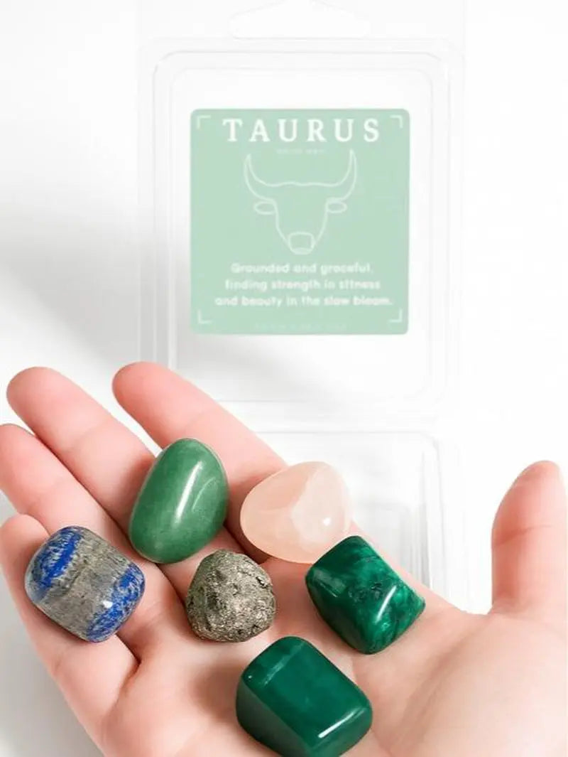 Zodiac Crystal Collection: Six Intuitively Selected Crystals for Your Astrological Sign with a Mini Guide and Grounding Ritual for Enhanced Courage and Clarity